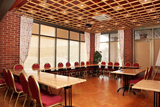 Konferesrum (max 25 pers) eller festkabinett (max 42 pers) med stora fönster.